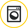 SCL-International-College-Facilities-Icons-Laundry-Washing-Yellow